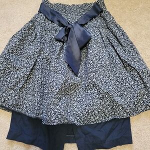 Layered Skirt With Bow